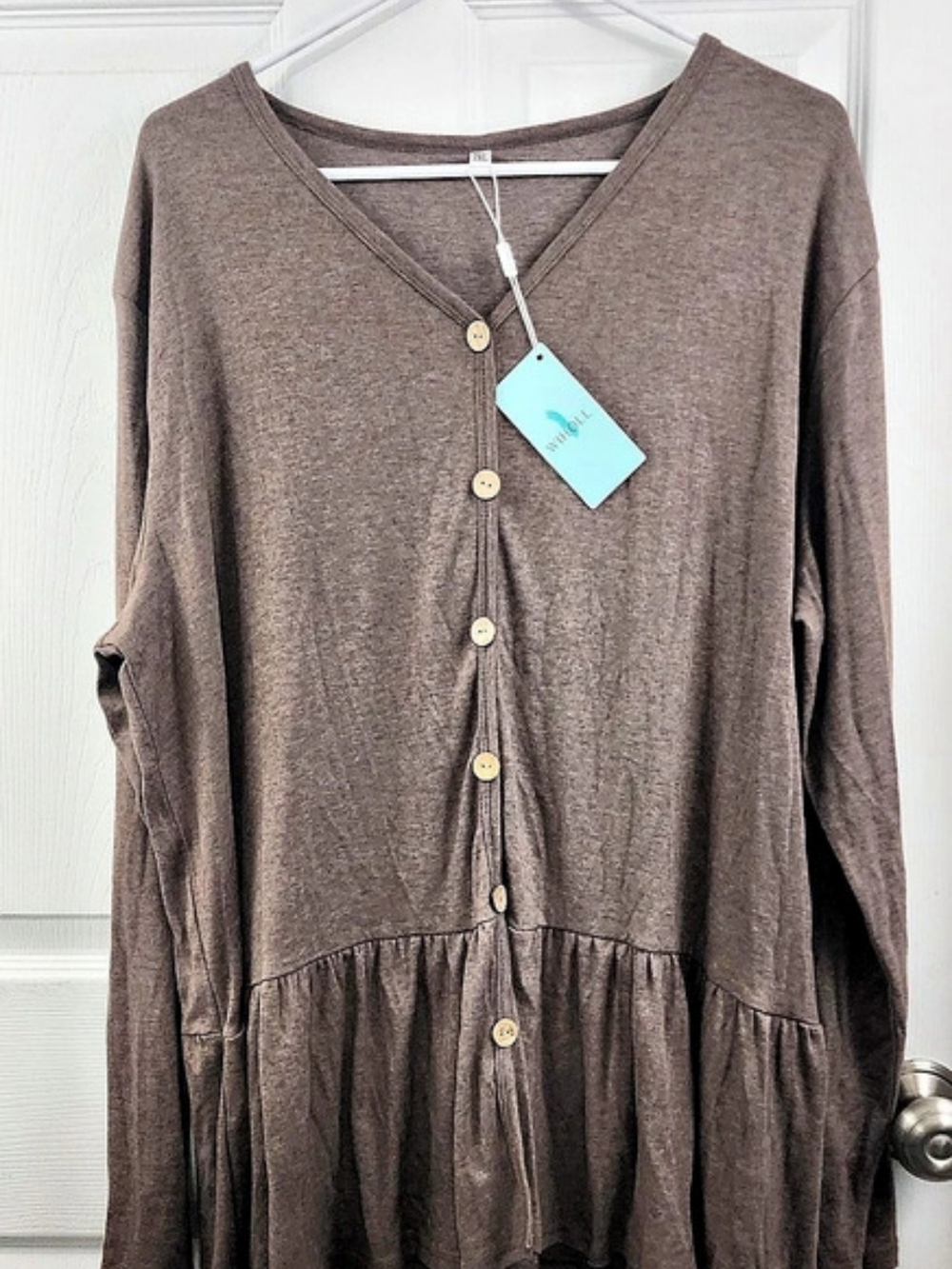 WIHOLL Brown Long Sleeve Shirt 2XL NWT
